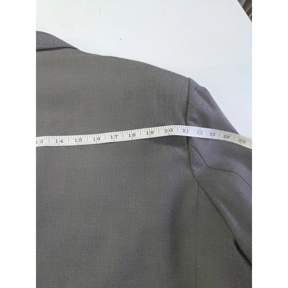 Francesco Men Gray Wool Cashmere Two Button Blazer Sport Coat Jacket Bespoke 52R